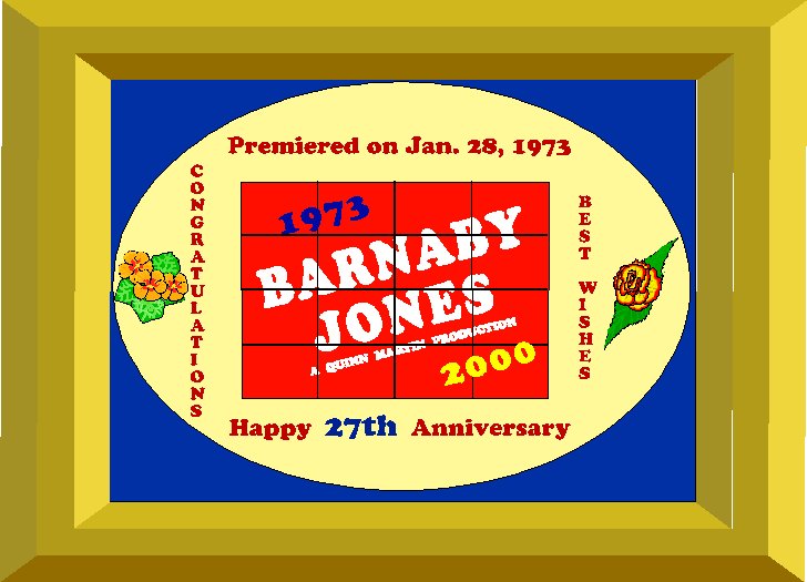 Congratulations to Barnaby Jones 27th Anniversary 
